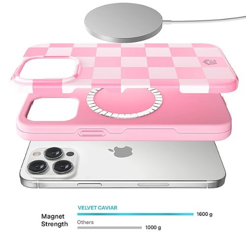 VELVET CAVIAR Checkered MagSafe iPhone 15 Pro Case - Pink WORLDWIDE DELIVERY