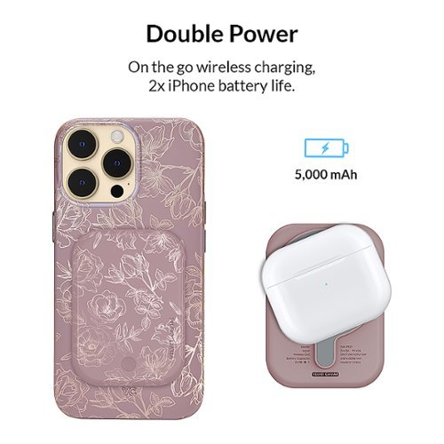 VELVET CAVIAR MagSafe Battery Power Pack - Dusty Rose Gold Chrome GLOBAL SHIPPING