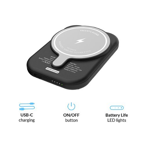 VELVET CAVIAR MagSafe Battery Power Pack - Noir Vibe Checkered GLOBAL SHIPPING