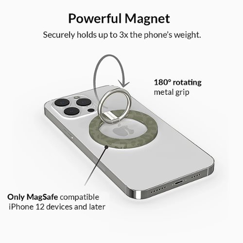 VELVET CAVIAR MagSafe Grip Ring for Most Cell Phones - Olive Leopard WORLDWIDE DELIVERY