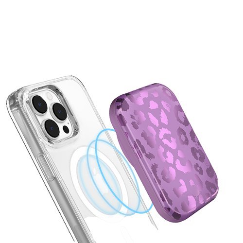 VELVET CAVIAR MagSafe Battery Power Pack - Amethyst Leopard WORLDWIDE DELIVERY
