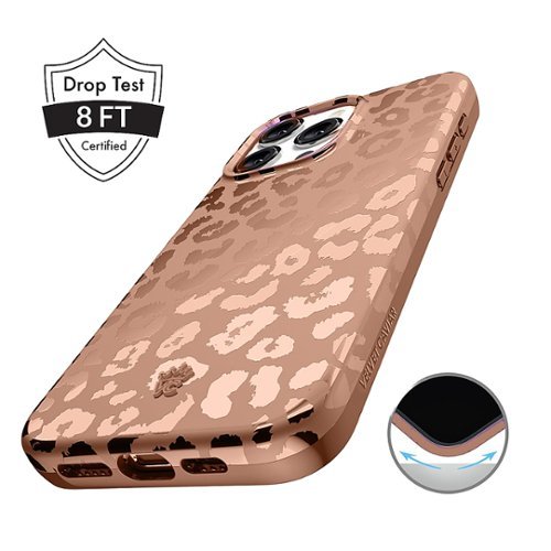 VELVET CAVIAR MagSafe iPhone 15 Pro Case - Bronze Chrome Leopard WORLDWIDE DELIVERY