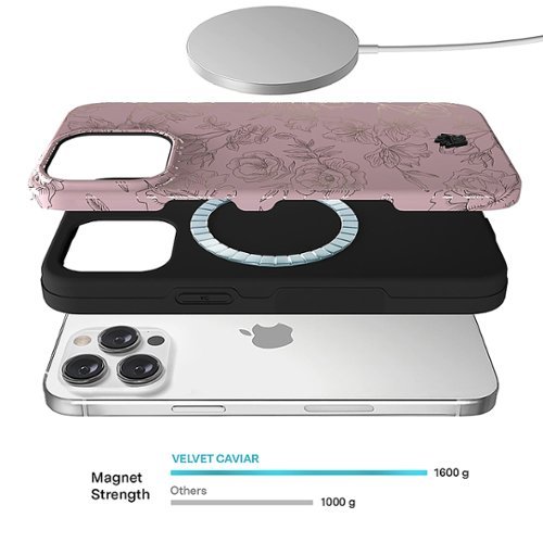 VELVET CAVIAR MagSafe iPhone 15 Pro Case - Chrome Floral Dusty Rose WHERE TO BUY
