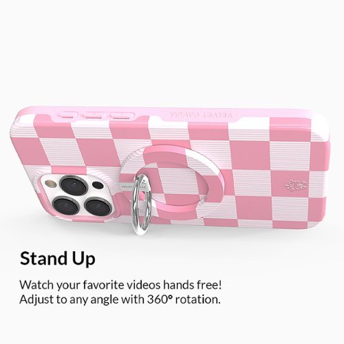 VELVET CAVIAR MagSafe Grip Ring for Most Cell Phones - Pink Checker GLOBAL SHIPPING