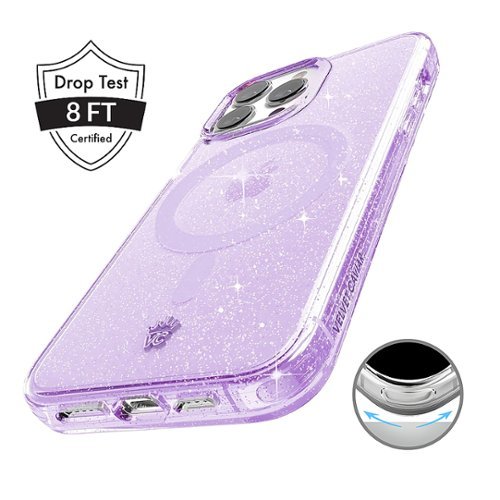 VELVET CAVIAR MagSafe iPhone 15 Pro Case - Lilac Stardust Glitter WORLDWIDE DELIVERY