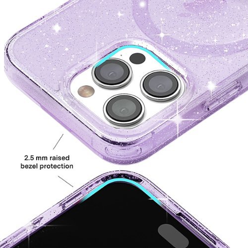 VELVET CAVIAR MagSafe iPhone 15 Pro Max Case - Lilac Stardust Glitter GLOBAL SHIPPING