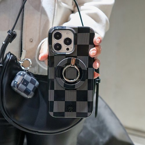VELVET CAVIAR Checkered MagSafe iPhone 15 Pro Case - Noir Vibe BUY ONLINE