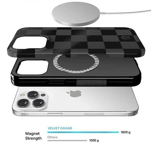 VELVET CAVIAR Checkered MagSafe iPhone 15 Pro Case - Noir Vibe GLOBAL SHIPPING