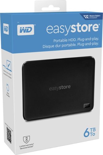 WD Easystore 6TB External USB 3.2 Gen 1 Portable Hard Drive Black
