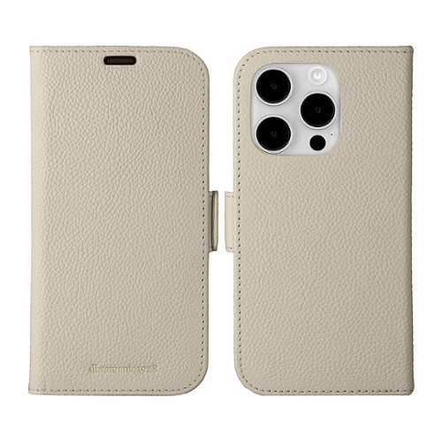 dbramante1928 New York Pebbled Leather Folio for Apple iPhone 15 Pro - San Dune GLOBAL SHIPPING