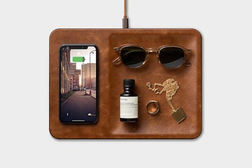 Courant CATCH:3 Leather Single-Device Charging Tray - Saddle GLOBAL SHIPPING