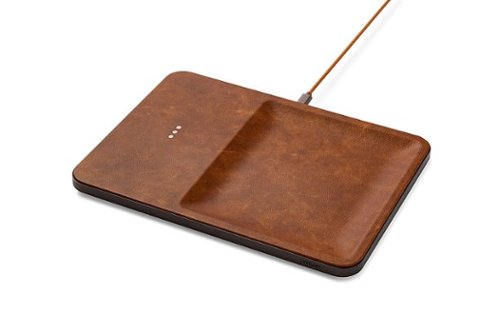 Courant CATCH:3 Leather Single-Device Charging Tray - Saddle WHERE TO BUY