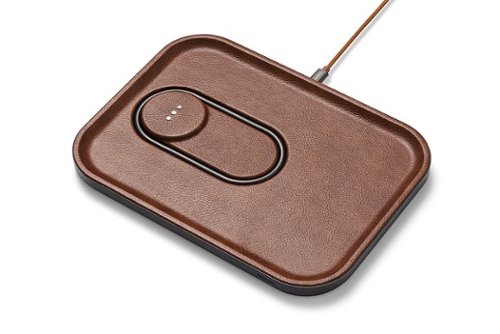 Courant MAG:3 Leather 2-in-1 Magnetic Charging Tray - Saddle GLOBAL SHIPPING