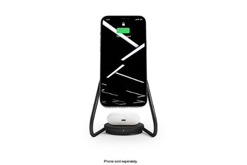 Courant MAG:2 Leather 2-in-1 Magnetic Charging Stand - Black GLOBAL SHIPPING