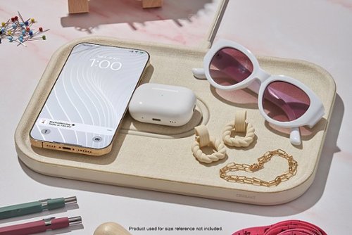 Courant MAG:3 Linen 2-in-1 Magnetic Charging Tray - Natural WORLDWIDE DELIVERY