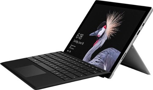 Microsoft - Geek Squad Certified Refurbished Surface Pro - 12.3" Touch-Screen - 128GB - Intel Core i5 with Black Type Cover - Platinum