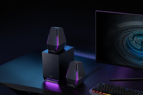 Edifier G1500 MAX 2.1 Bluetooth Gaming Speakers with RGB Lighting (3-Piece) - Black GLOBAL SHIPPING