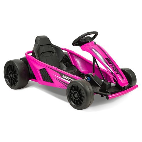 Hyper - 24V Drifting Go Kart Ride On for Kids, Pink - Pink