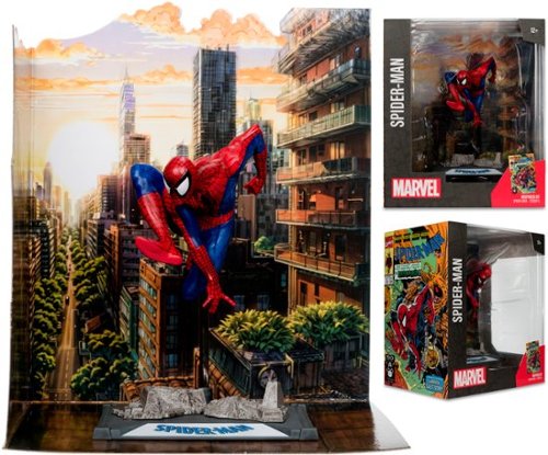 McFarlane Toys Marvel Spider-Man 1:10th Scale 3.6 Posed Figure with Scene (Spider-Man #6) WORLDWIDE DELIVERY