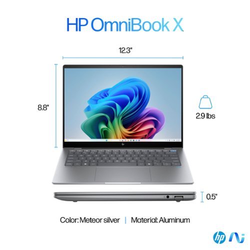 HP OmniBook X - Copilot+ PC - 14 2.2K Touch-Screen Laptop - Snapdragon X Elite - 16GB Memory - 1TB SDD - Meteor Silver BUY IN SINGAPORE