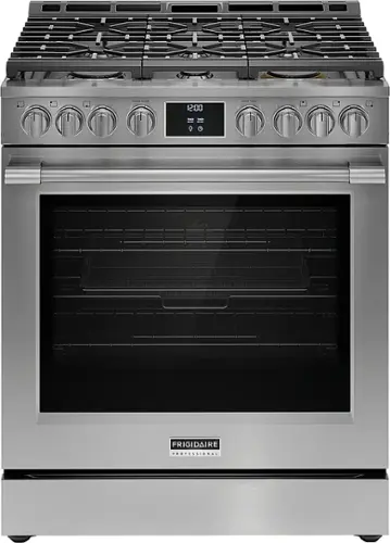 Front. Frigidaire - Professional 6.0 Cu. Ft. Freestanding Total Convection Range with Air Fry - Stainless Steel.