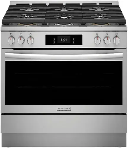 Front. Frigidaire - Gallery 4.6 Cu. Ft Freestanding Gas Total Convection Range with Air Fry - Stainless Steel.