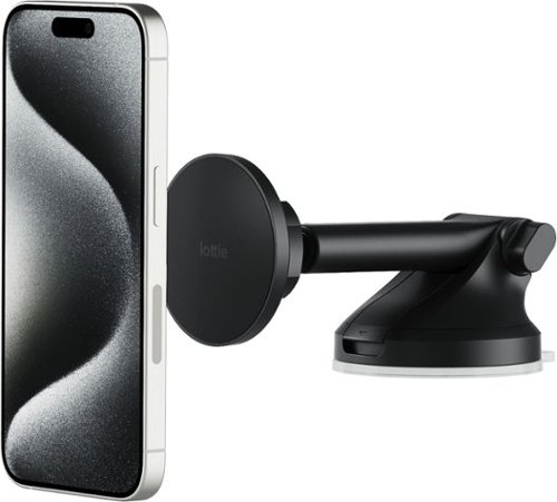 iOttie - iTap 3 MagSafe Comaptible Dashboard & Windshield Car Mount with Magnetic Adapter Ring - Black