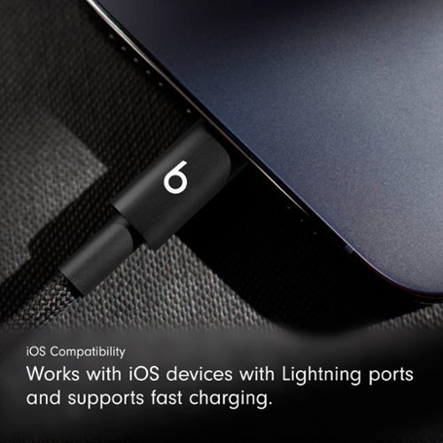 Beats 5' USB-C to Lightning Woven Cable - Bolt Black GLOBAL SHIPPING