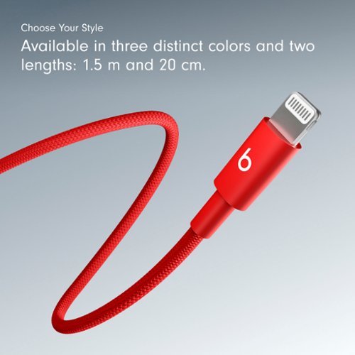 Beats 5' USB-C to Lightning Woven Cable - Rapid Red BUY ONLINE