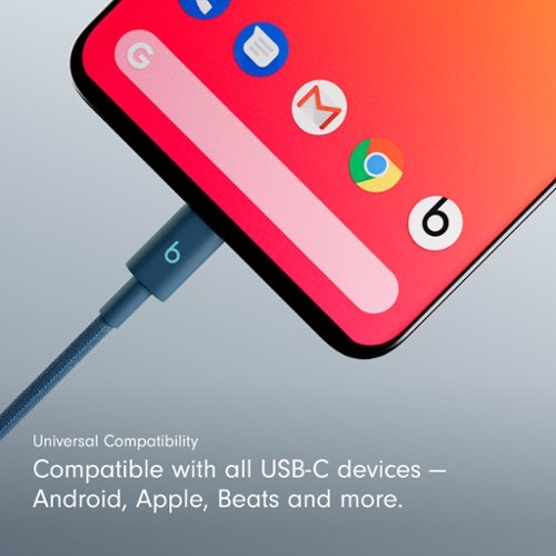 Beats 5' USB-C to USB-C Woven Cable - Nitro Navy GLOBAL SHIPPING