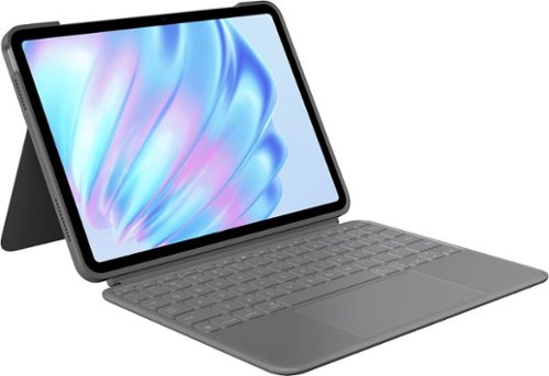 Logitech - Combo Touch for iPad Air 11” Keyboard Case with Detachable Backlit Keyboard with Kickstand - Oxford Gray