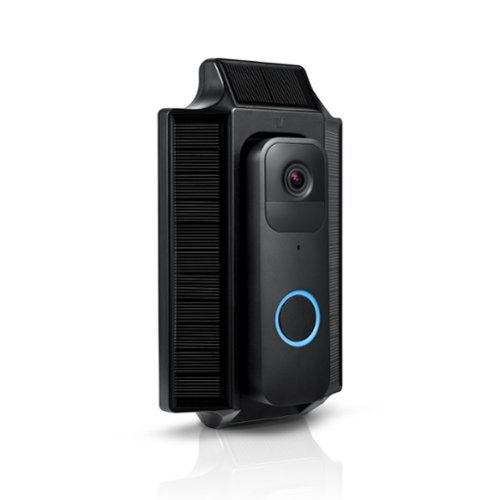 Wasserstein - Solar Charger and Mount Compatible with Blink Video Doorbell Solar Power for your Blink Video Doorbell - Black-Front_Standard 