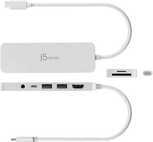 j5create USB-C Multi-Port Hub with Power Delivery - Eco White GLOBAL SHIPPING