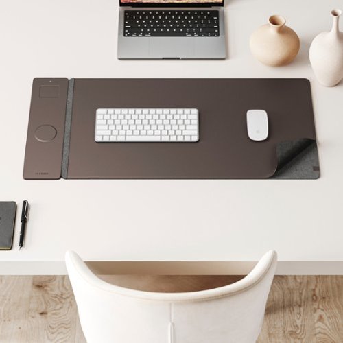 JOURNEY ALTI Wireless Charging Desk Mat - Dark Brown GLOBAL SHIPPING