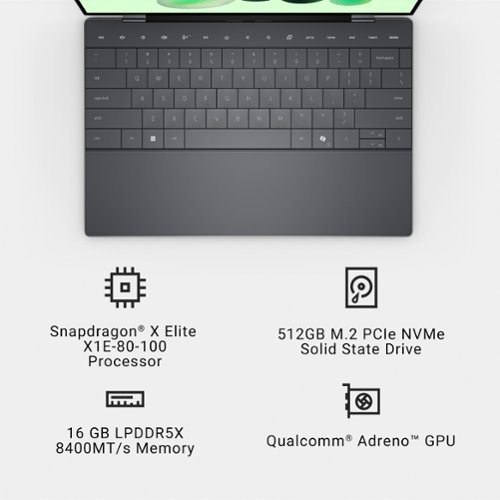 Dell XPS 13.4 OLED Touch Screen Laptop - Snapdragon X Elite Copilot+ PC with 16GB Memory - 512GB SSD - Graphite BUY IN DUBAI