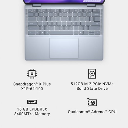 DELL INSPIRON 14 PLUS - COPILOT+ PC - 14 QHD TOUCH LAPTOP - SNAPDRAGON X PLUS - 16GB - 512GB SSD - ICE BUY IN SINGAPORE