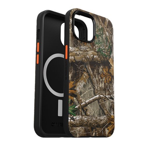 OtterBox - Symmetry MagSafe Case for Apple iPhone 15 / iPhone 14 / iPhone 13 - Realtree Blaze Edge (Camo Graphic)