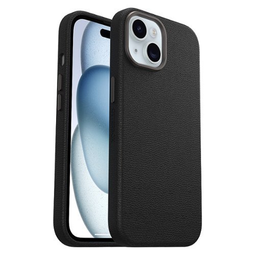 OtterBox Apple iPhone 15 Cactus Leather Symmetry Series Case for MagSafe - Noir Ash