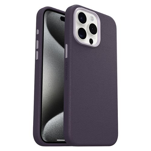 OtterBox - Symmetry Cactus Leather MagSafe Case for Apple iPhone 15 Pro Max - Plum Luxe