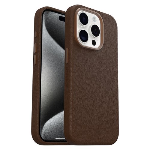 OtterBox - Symmetry Cactus Leather MagSafe Case for Apple iPhone 15 Pro - Rich Adobe-Front_Standard 