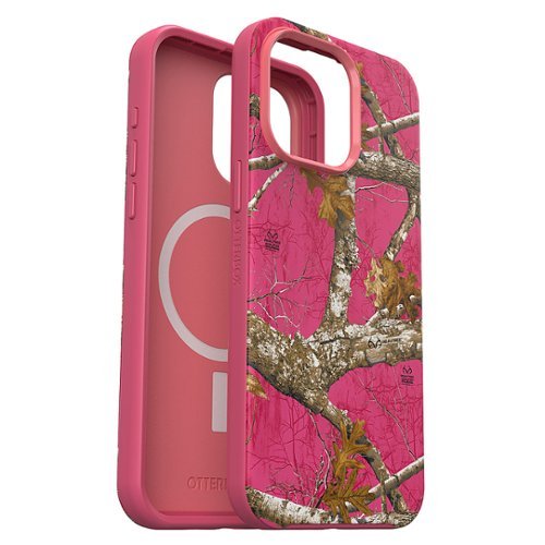 OtterBox - Symmetry for MagSafe Case for Apple iPhone 15 Pro Max - Realtree Flamingo Pink (Camo)