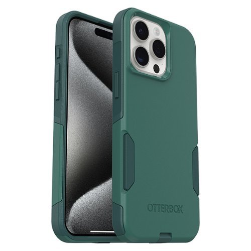 OtterBox - Commuter Series Hard Shell for MagSafe for Apple iPhone 15 Pro Max - Get Your Greens-Front_Standard 