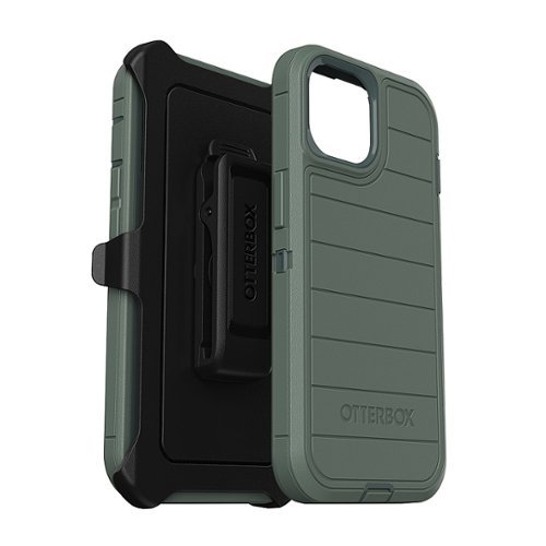 OtterBox - Defender Pro Case for Apple iPhone 15 / iPhone 14 / iPhone 13 - Forest Ranger