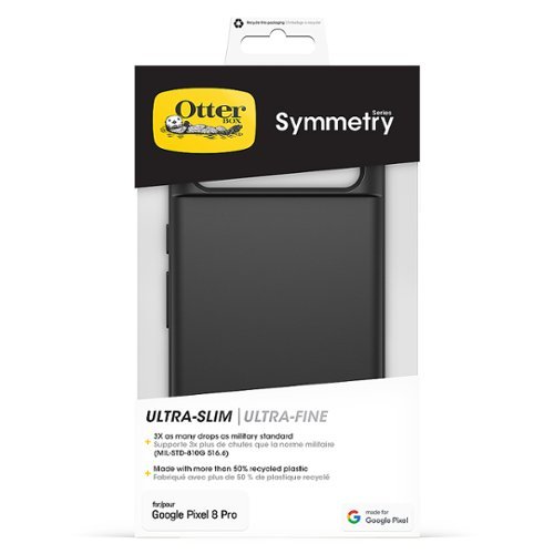OtterBox Symmetry Series Hard Shell for Google Pixel 8 Pro - Black GLOBAL SHIPPING