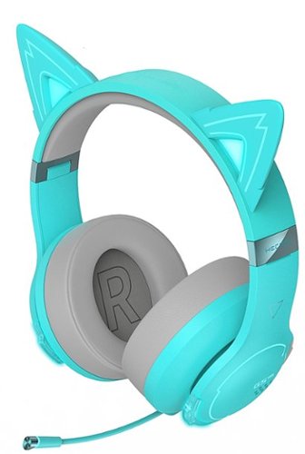 Edifier - G5BT CAT Wireless Gaming Headset w/ Magnetic Cat Ears, 36 Hour Battery Life for Xbox, Playstation, Nintendo, Mobile & PC - Turquoise