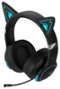 Edifier - G5BT CAT Wireless Gaming Headset w/ Magnetic Cat Ears, 36 Hour Battery Life for Xbox, Playstation, Nintendo, Mobile & PC - Black-Front_Standard