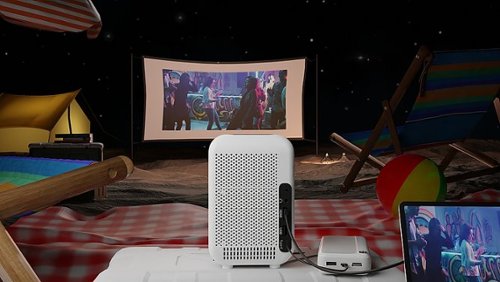 HP CC180W 720P Wireless Smart Portable Projector with HD Support - White WORLDWIDE DELIVERY