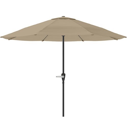 Pure Garden - 9-Ft Outdoor Patio Umbrella - Sand-Front_Standard 