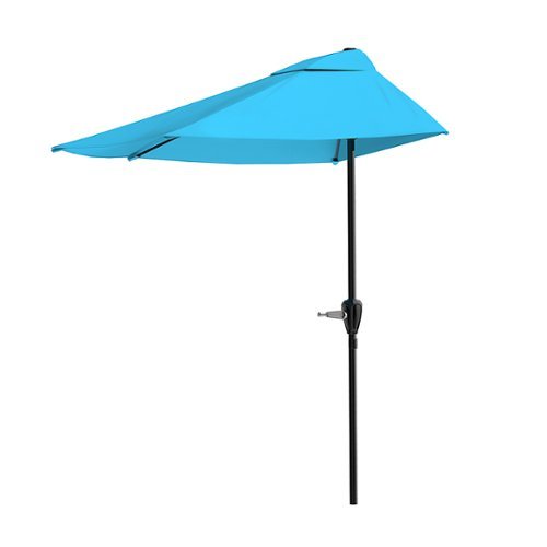 Pure Garden - 9-Ft Half Umbrella - Brilliant Blue-Front_Standard 