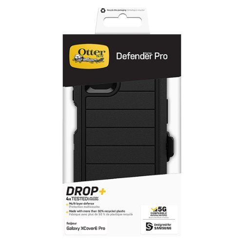 OtterBox Defender Series Pro Hard Shell for Samsung Galaxy XCover6 Pro - Black GLOBAL SHIPPING